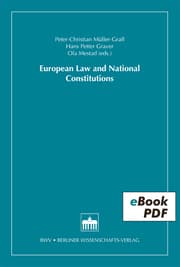Cover von European Law and National Constitutions