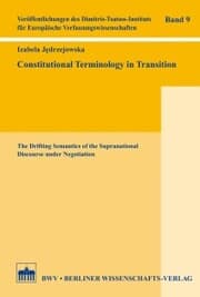 Cover von Constitutional Terminology in Transition