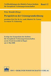 Cover von Perspektiven der Unionsgrundordnung