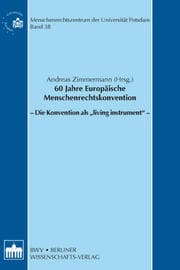 Cover von 60 Jahre Europäische Menschenrechtskonvention