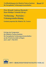 Cover von Verfassung - Parteien - Unionsgrundordnung