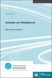 Cover von Vorstudien zum Mobilitätsrecht