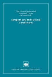 Cover von European Law and National Constitutions