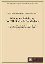 Cover von Bildung und Etablierung der DDR-Bezirke in Brandenburg