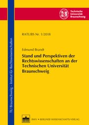 Cover von Stand und Perspektiven der Rechtswissenschaften an der Technischen Universität Braunschweig