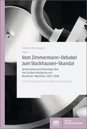 Cover von Vom Zimmermann-Debakel zum Stockhausen-Skandal