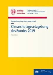 Cover von Klimaschutzgesetzgebung des Bundes 2019