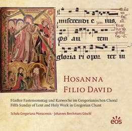 Cover von Hosanna Filio David - Fünfter Fastensonntag und Karwoche im Gregorianischen Choral