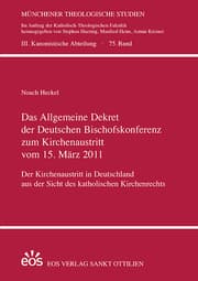 Cover von Das Allgemeine Dekret der Deutschen Bischofskonferenz zum Kirchenaustritt vom 15. März 2011