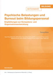 Cover von Psychische Belastungen und Burnout beim Bildungspersonal