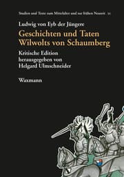 Cover von Geschichten und Taten Wilwolts von Schaumberg