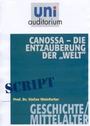 Cover von Canossa - die Entzauberung der 'Welt'