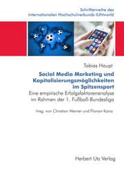 Cover von Social Media Marketing und Kapitalisierungsmöglichkeiten im Spitzensport
