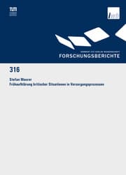 Cover von Frühaufklärung kritischer Situationen in Versorgungsprozessen