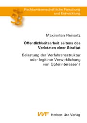 Cover von Öffentlichkeitsarbeit seitens des Verletzten einer Straftat
