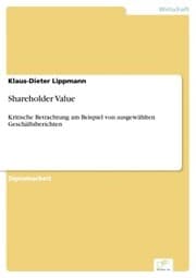Cover von Shareholder Value