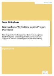 Cover von Kinowerbung: Werbefilme contra Product Placement