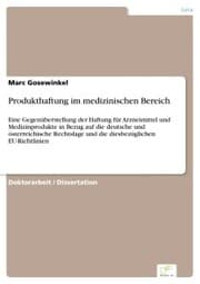 Cover von Produkthaftung im medizinischen Bereich