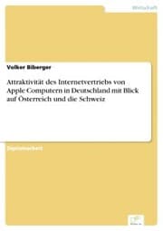 Cover von Attraktivität des Internetvertriebs von Apple Computern in Deutschland mit Blick auf Österreich und die Schweiz