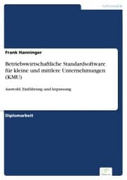 Cover von Betriebswirtschaftliche Standardsoftware für kleine und mittlere Unternehmungen (KMU)