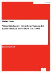 Cover von Widerstand gegen die Kollektivierung der Landwirtschaft in der DDR 1952-1961