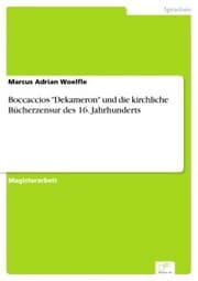 Cover von Boccaccios 'Dekameron' und die kirchliche Bücherzensur des 16. Jahrhunderts