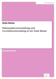Cover von Parkraumbewirtschaftung und Geschäftsentwicklung in der Stadt Bünde