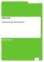 Cover von Subsynchrone Resonanzen
