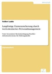 Cover von Langfristige Existenzsicherung durch wertorientiertes Personalmanagement