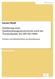 Cover von Einführung eines Qualitätsmanagementsystems nach der Normenfamilie EN DIN ISO 9000