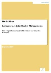 Cover von Konzepte des Total Quality Managements