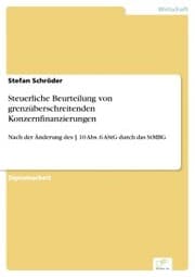 Cover von Steuerliche Beurteilung von grenzüberschreitenden Konzernfinanzierungen