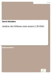 Cover von Analyse des Erlasses zum neuen § 2b EStG
