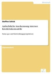 Cover von Aufsichtliche Anerkennung interner Kreditrisikomodelle