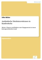 Cover von Ausländische Direktinvestitionen in Kambodscha