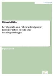 Cover von Lernhandeln von Führungskräften zur Rekonstruktion spezifischer Lernbegründungen