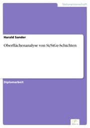 Cover von Oberflächenanalyse von Si/SiGe-Schichten
