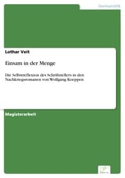 Cover von Einsam in der Menge