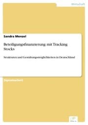 Cover von Beteiligungsfinanzierung mit Tracking Stocks