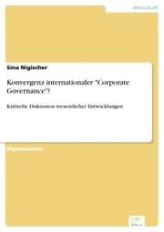 Cover von Konvergenz internationaler 'Corporate Governance'?