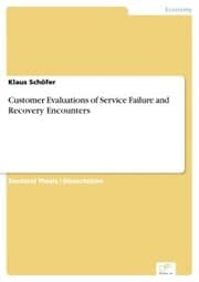 Cover von Customer Evaluations of Service Failure and Recovery Encounters
