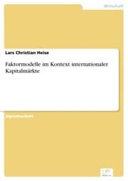 Cover von Faktormodelle im Kontext internationaler Kapitalmärkte