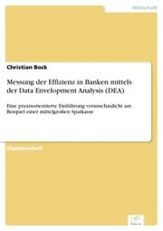 Cover von Messung der Effizienz in Banken mittels der Data Envelopment Analysis (DEA)