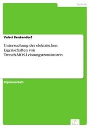 Cover von Untersuchung der elektrischen Eigenschaften von Trench-MOS-Leistungstransistoren