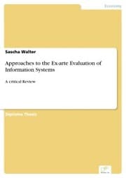 Cover von Approaches to the Ex-arte Evaluation of Information Systems