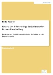 Cover von Einsatz des E-Recruitings im Rahmen der Personalbeschaffung