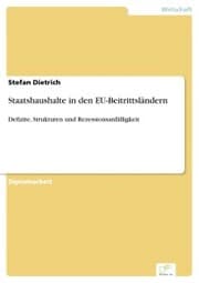 Cover von Staatshaushalte in den EU-Beitrittsländern