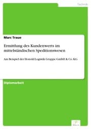 Cover von Ermittlung des Kundenwerts im mittelständischen Speditionswesen
