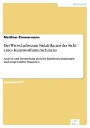 Cover von Der Wirtschaftsraum Südafrika aus der Sicht eines Kunststoffunternehmens