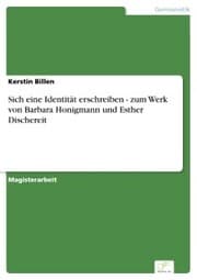 Cover von Sich eine Identität erschreiben - zum Werk von Barbara Honigmann und Esther Dischereit